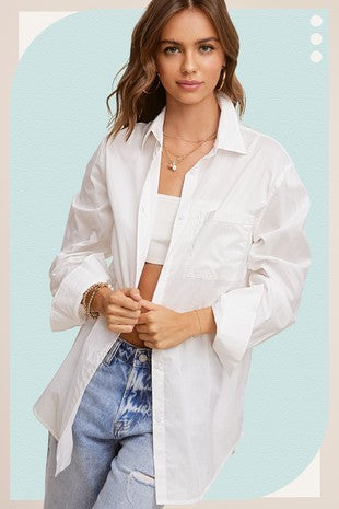 Oversized button down- large