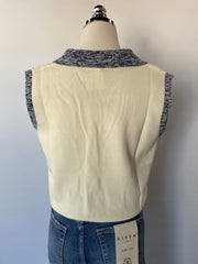 Cream Pocket Sweater Vest